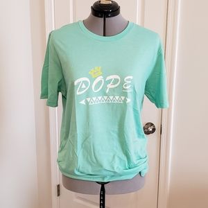 Dope Heather mint t-shirt-sz Large